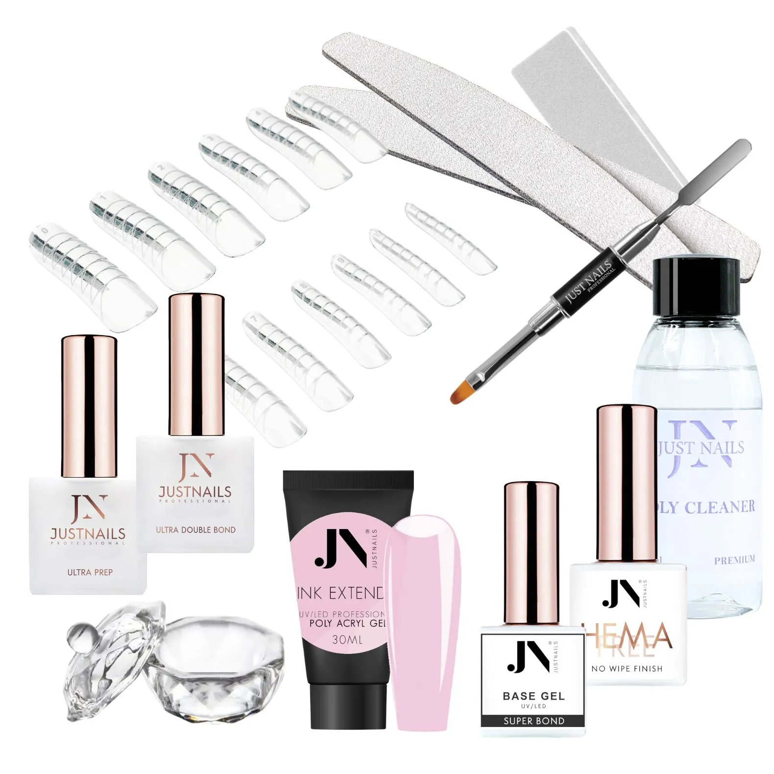 JUSTNAILS Premium Polygel Dual Tips Starter Set
