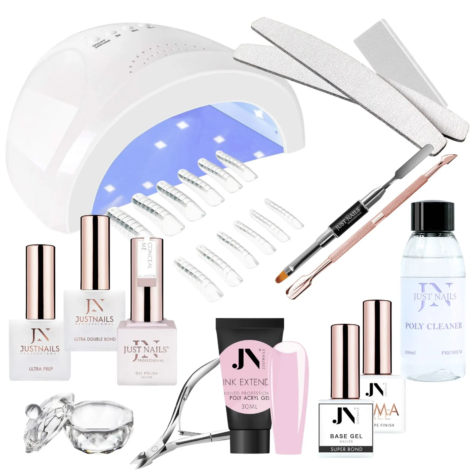 JUSTNAILS Premium Polygel Dual Tips Starter Set