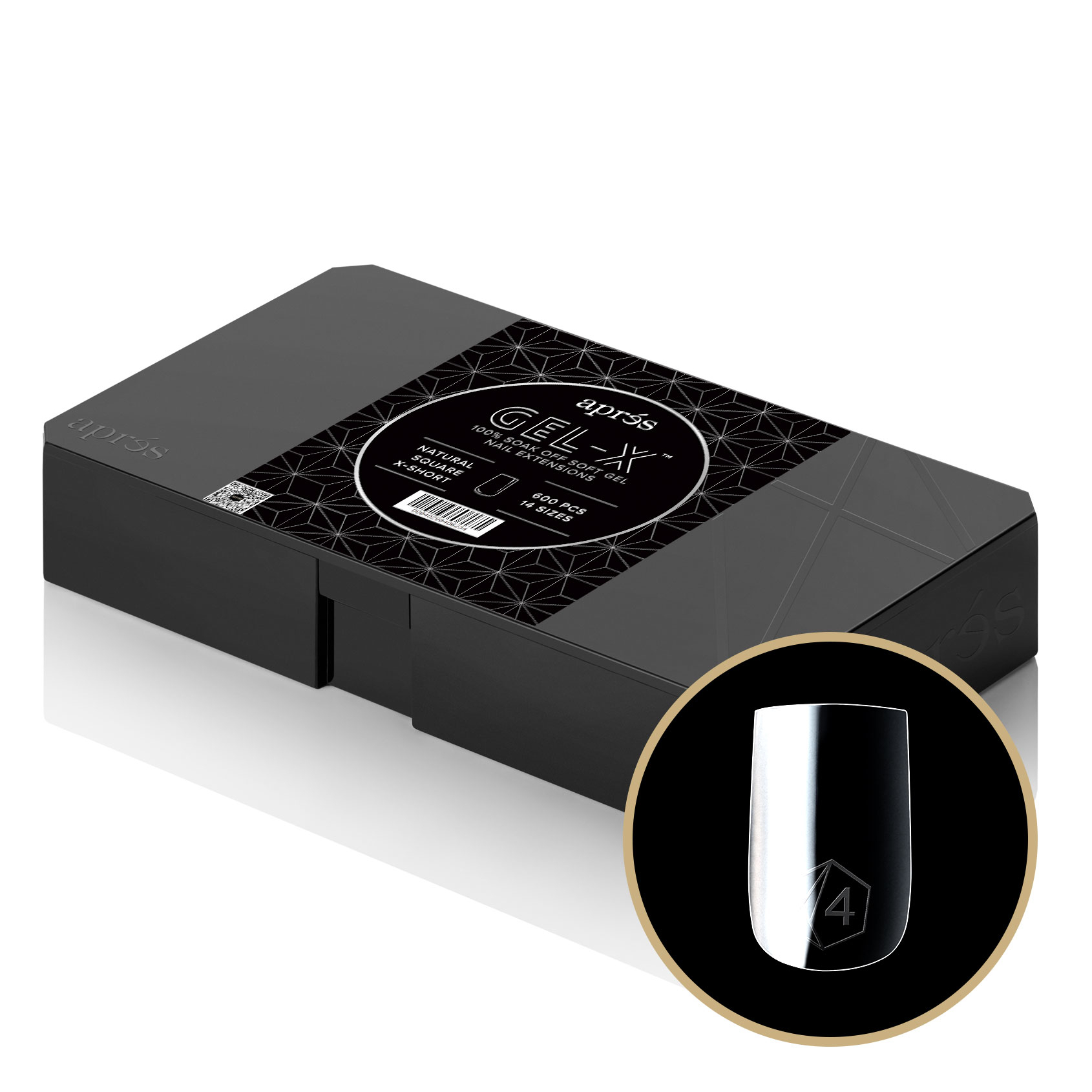 Gel-X® Tips Box 600pcs - Natural Square Extra Short