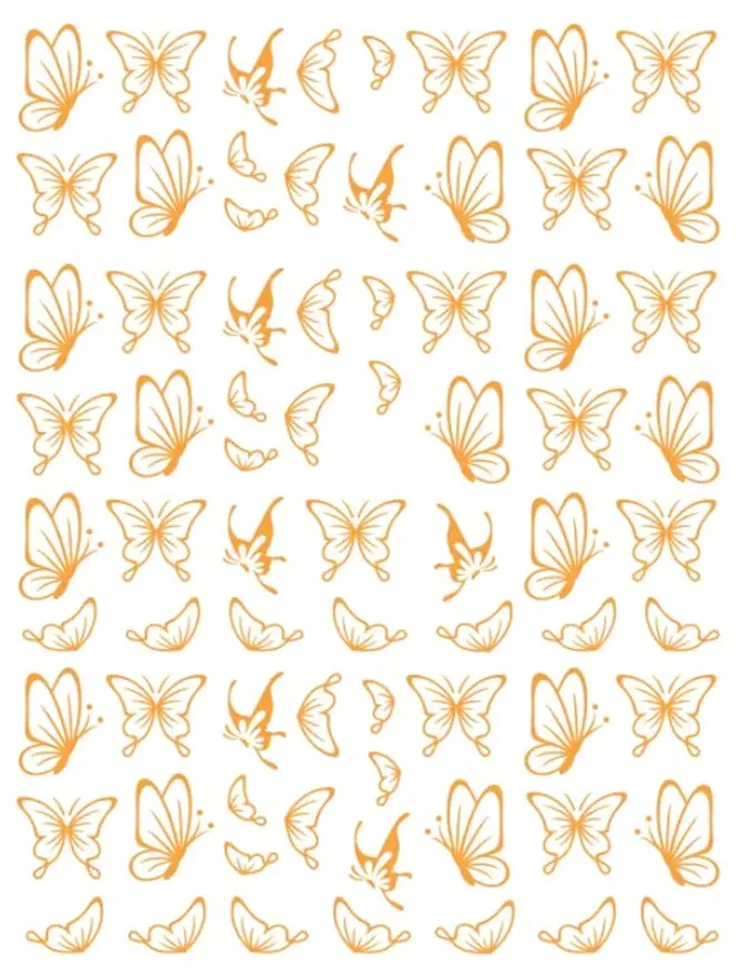 JUSTNAILS Sticker Butterfly Holo Gold 368