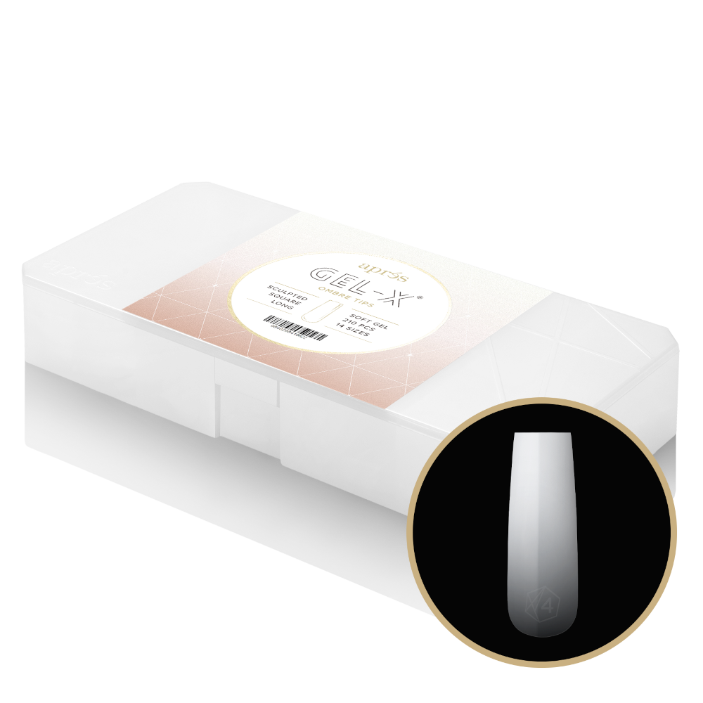 Gel-X® Ombrè Tips Box 210pcs - Sculpted Square Long