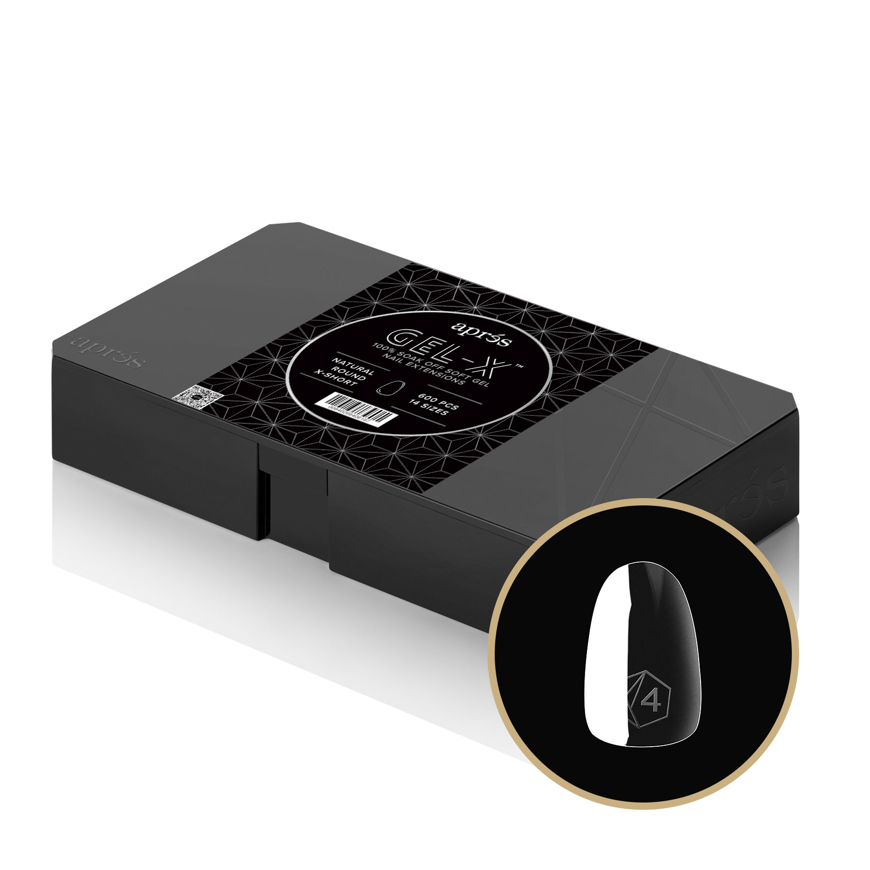 Gel-X® Tips Box 600pcs - Natural Round Extra Short