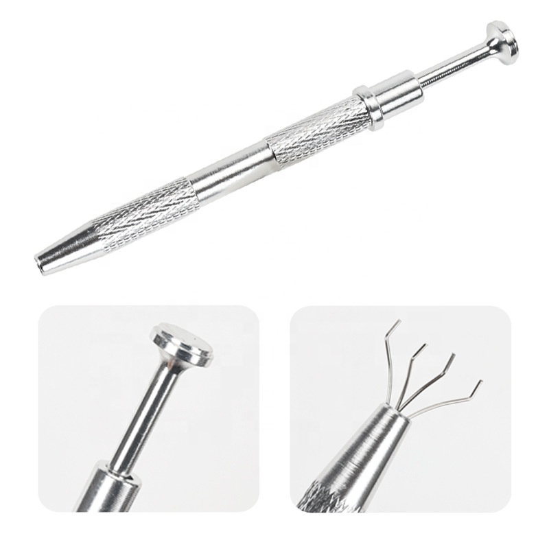 JUSTNAILS Nailartgel Ombre Gel Greif Zange silver 