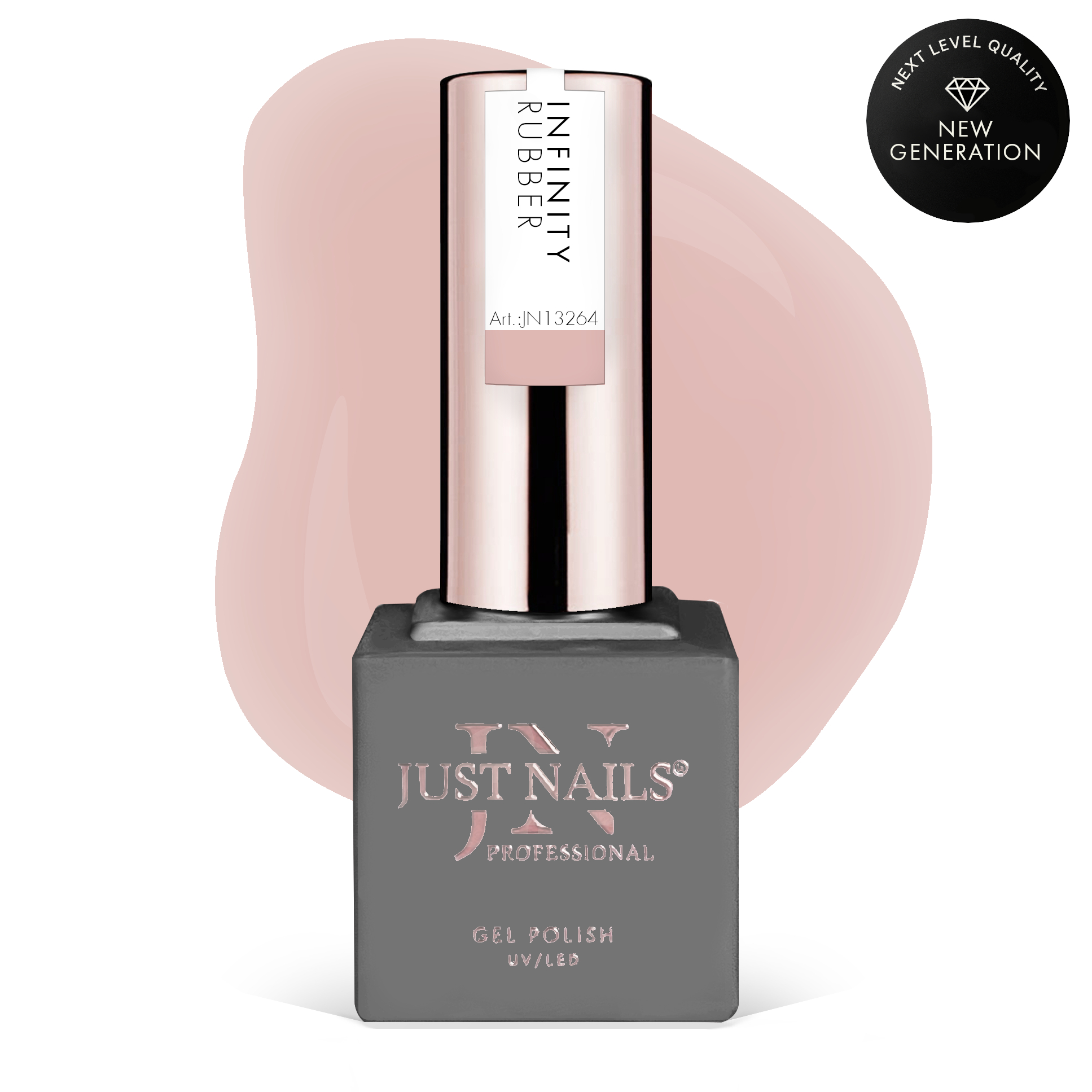  JUSTNAILS Rubber Gel INFINITY™ BASE - CREME D' NUDE 