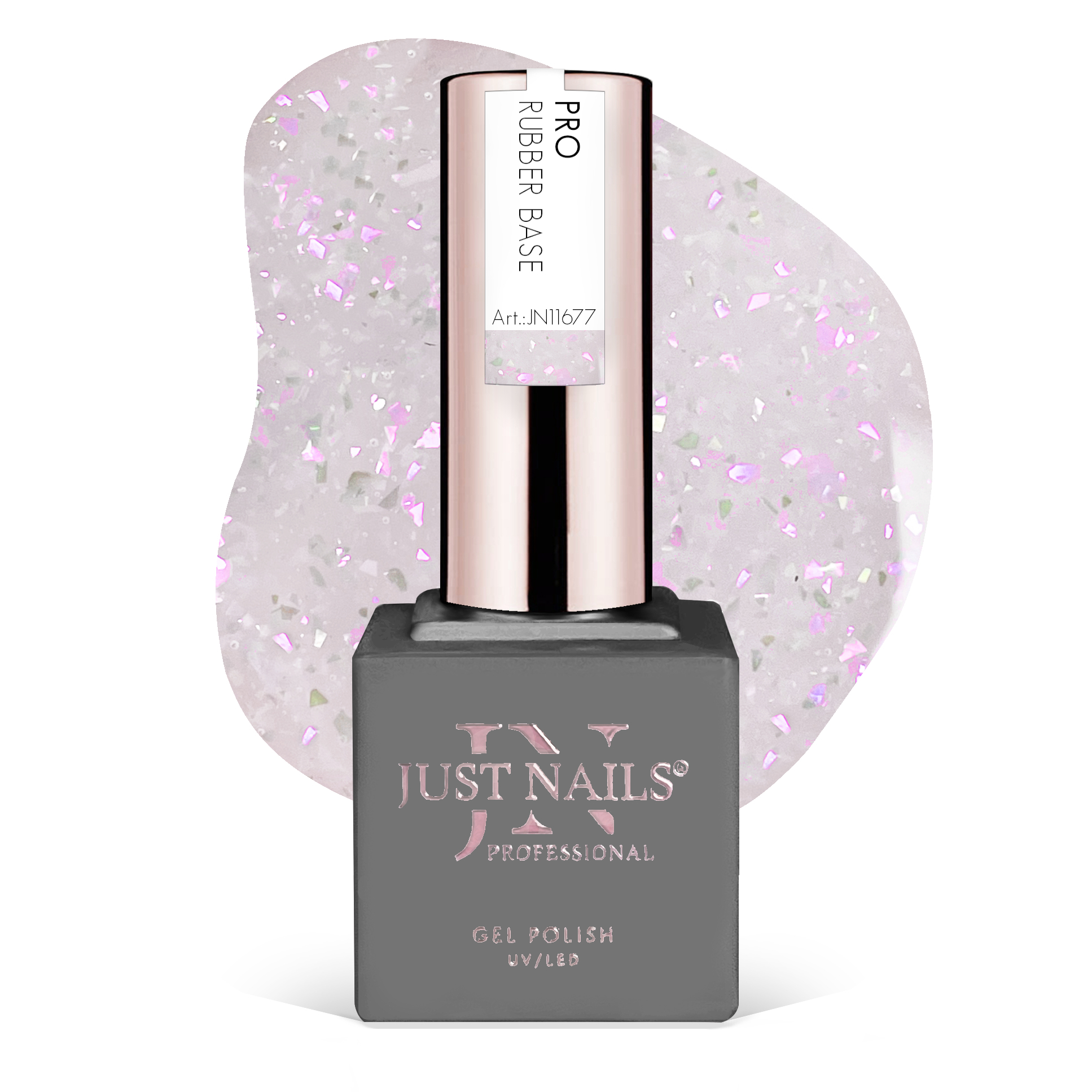 JUSTNAILS Pro Rubber BASE Fairy Crush - 04 - Hybrid Soak-off ABVERKAUF 