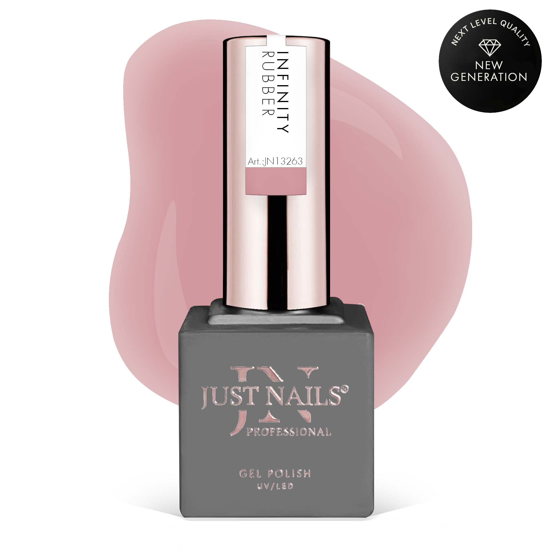  JUSTNAILS Rubber Gel INFINITY™ BASE - BLUSHI GLOW 