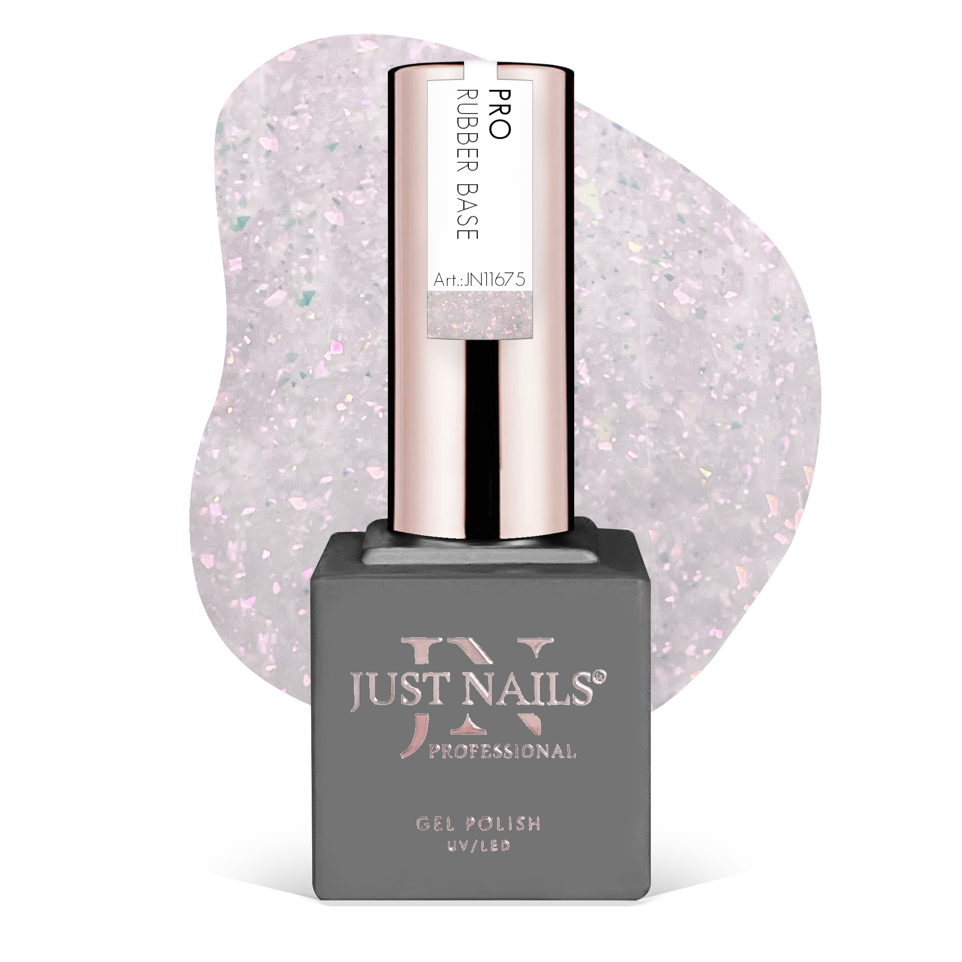 JUSTNAILS Pro Rubber BASE Fairy Crush - 02 - Hybrid Soak-off 