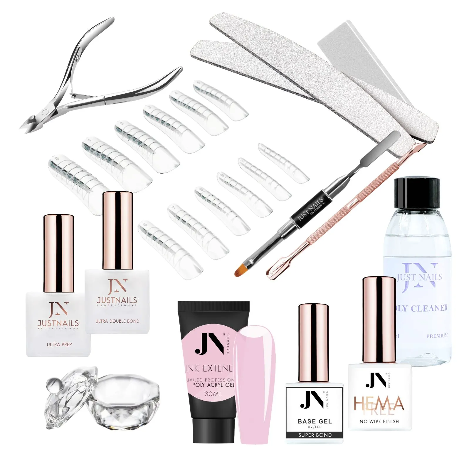 JUSTNAILS Premium Polygel Dual Tips Starter Set