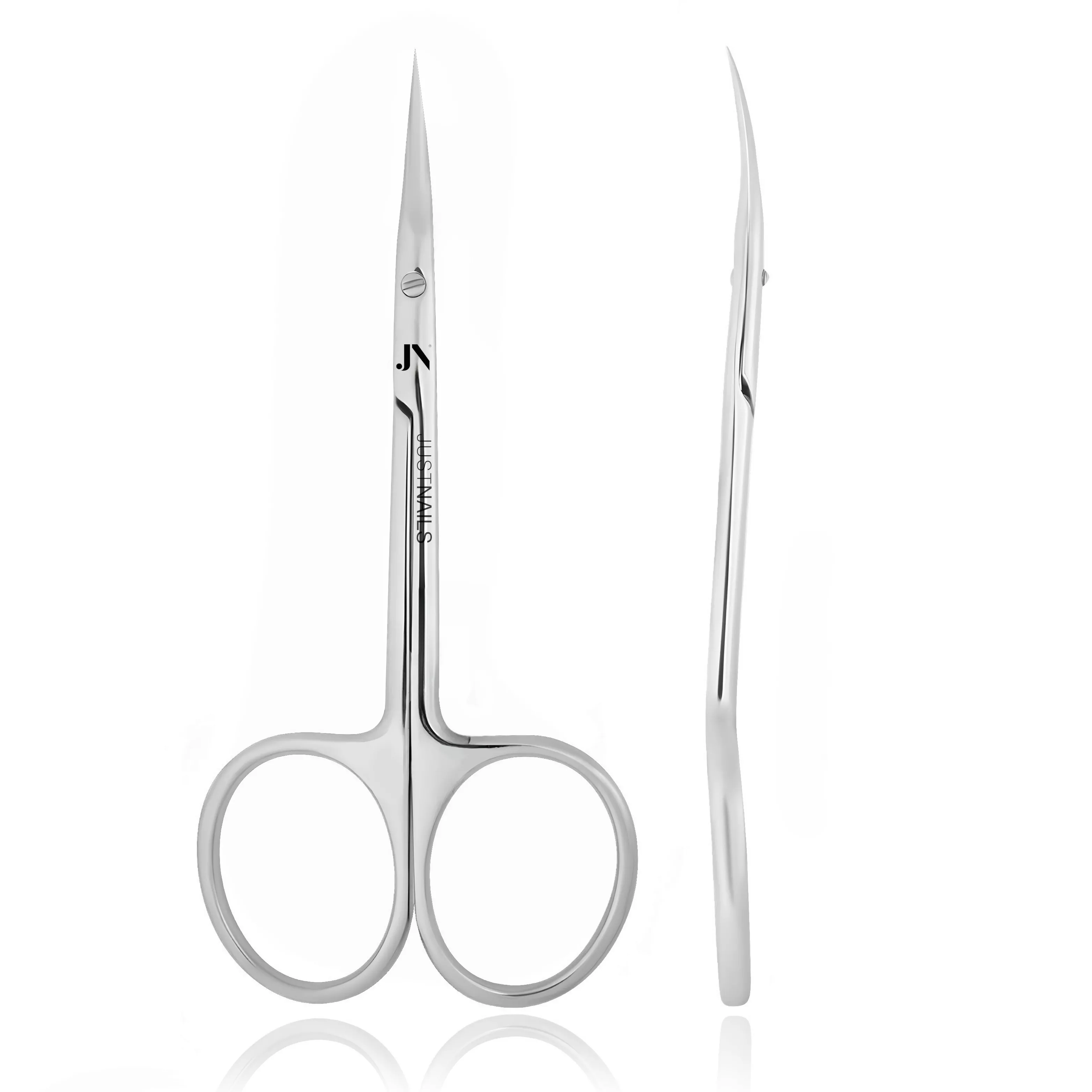 JUSTNAILS PRO High-End Nagelhaut Schere ergonomisch gebogen x37