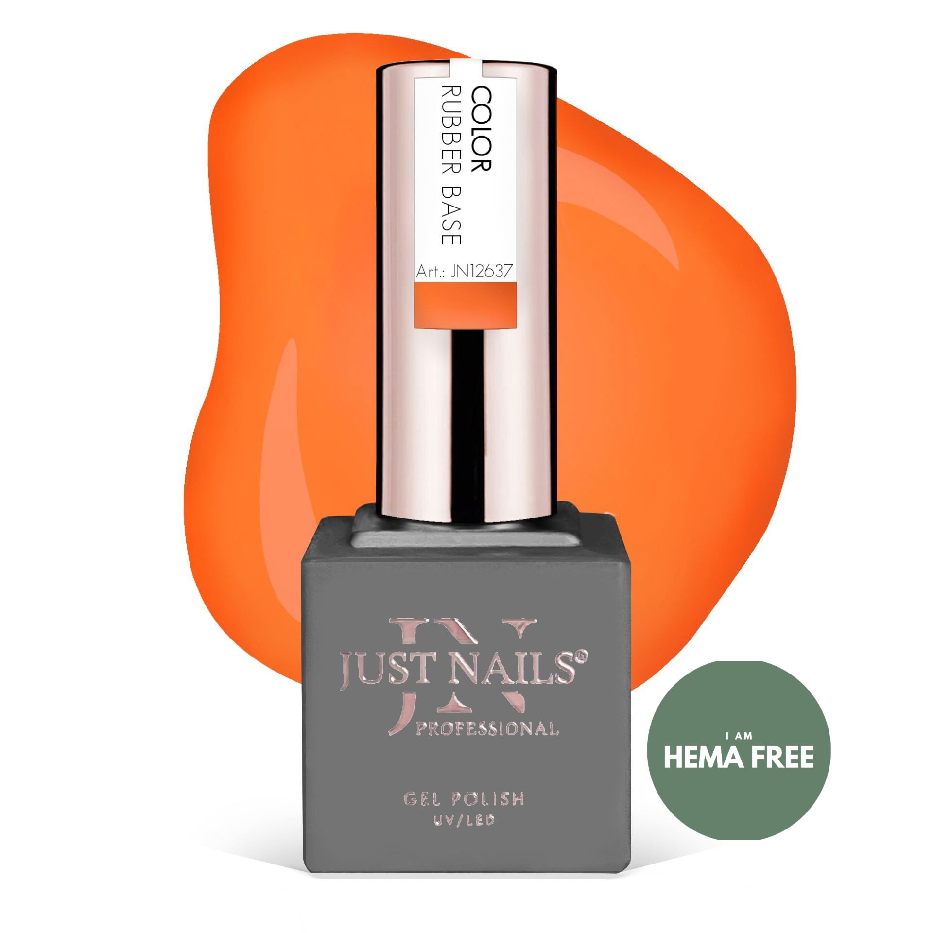 JUSTNAILS Color Rubber Base - Papaya Glow