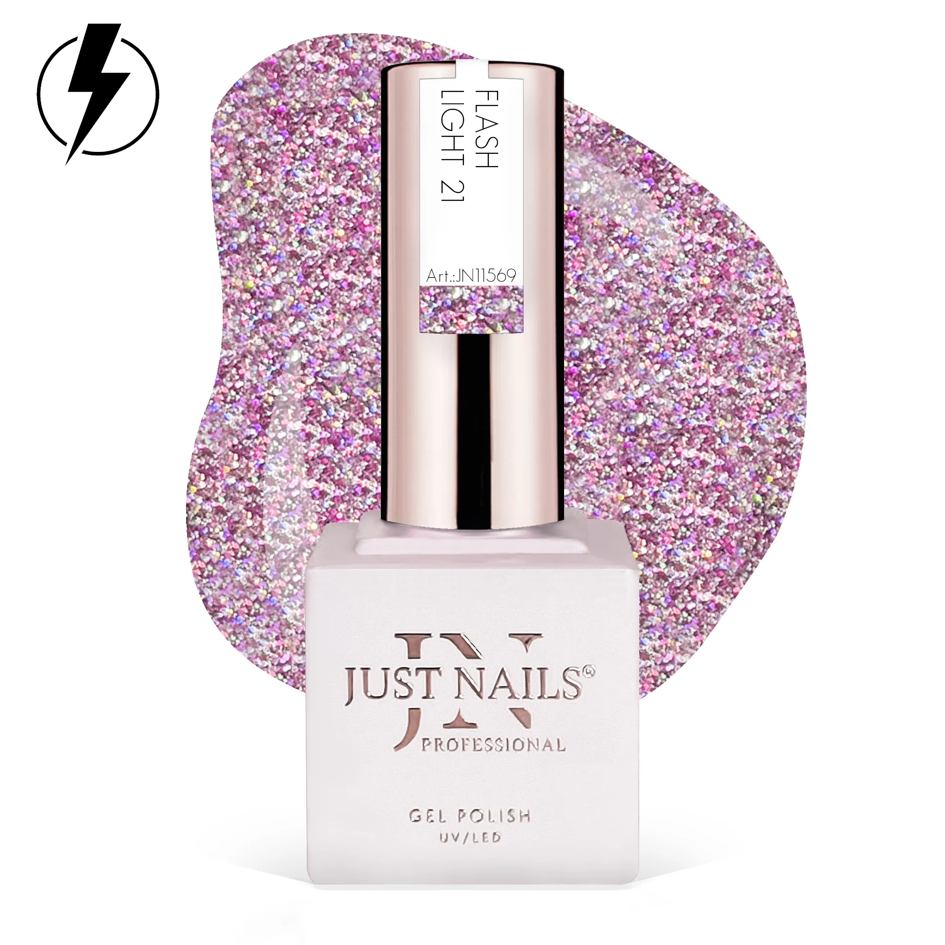JUSTNAILS Gel Polish Color - Flash Light 21 - Soak-off
