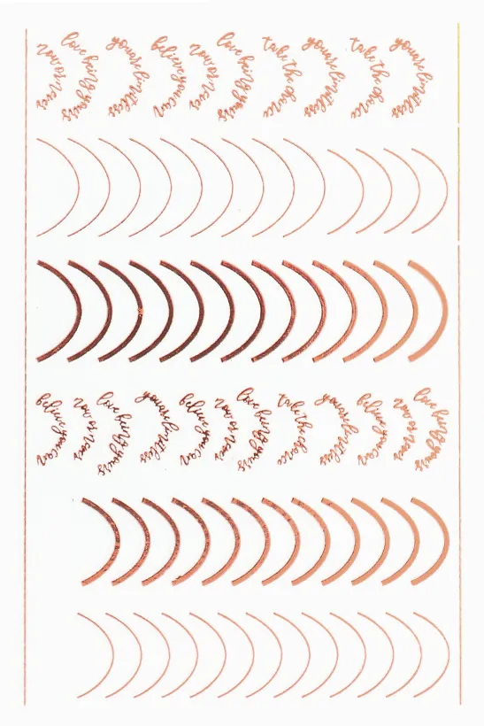 JUSTNAILS Sticker rose Lines Schrift 104
