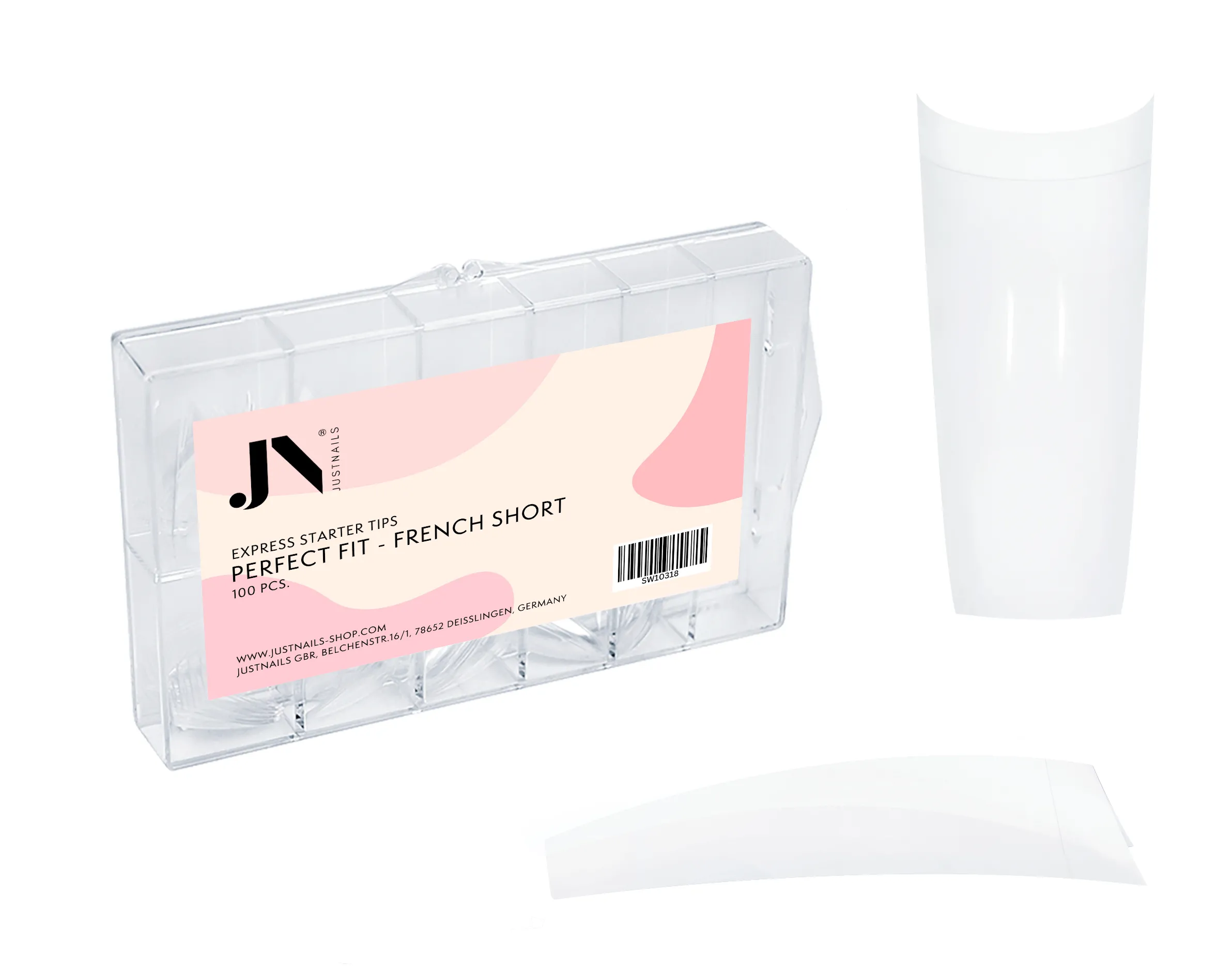 JUSTNAILS 100x Tips Starter Set French klar in Box